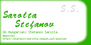 sarolta stefanov business card